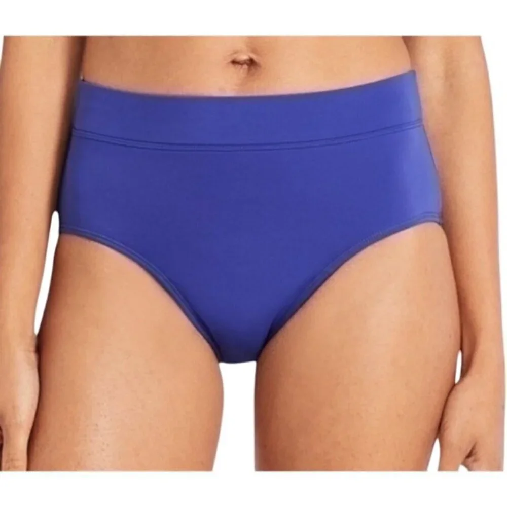 L.L.Bean Womens High-Waist Sunblocking Swim Bottoms plus 26W Reg UPF 50+ NWT